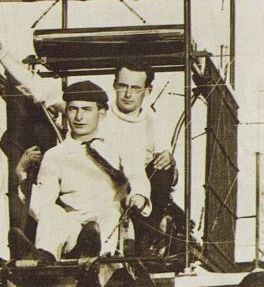 Vivian (left) and Leo Walsh seated in Manurewa No.1.